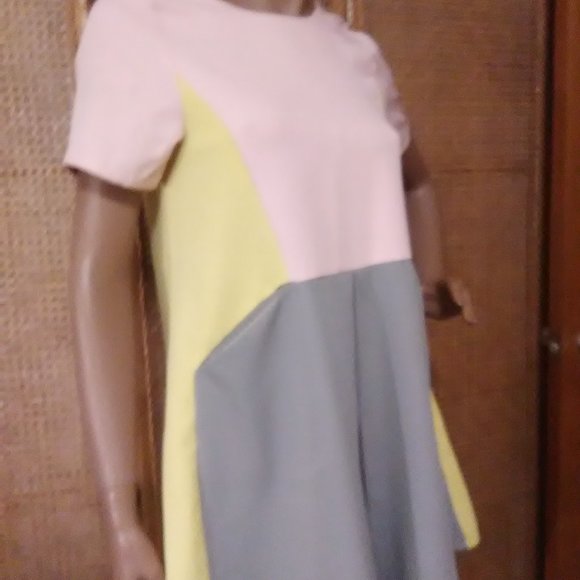 Shelin   Color Block Small  Mini Dress #45 - Picture 4 of 7